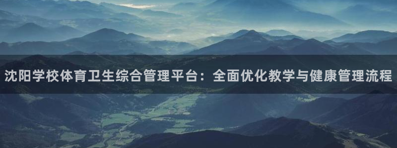 必一运动 b 体育素描版：沈阳学校体育卫生综合管理平台：全面
